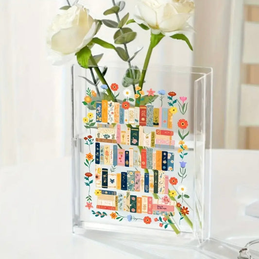 Pastel Bookshelf Acrylic Book Vase