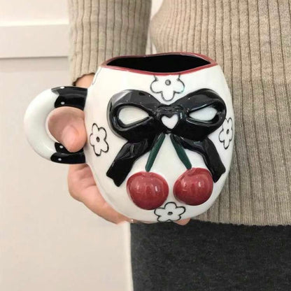 Cherry Bows Ceramic Mugs