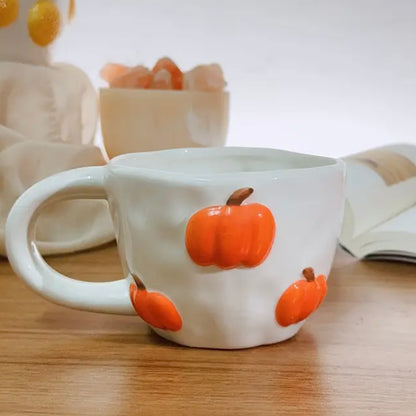 3D Pumpkin Ceramic Mug
