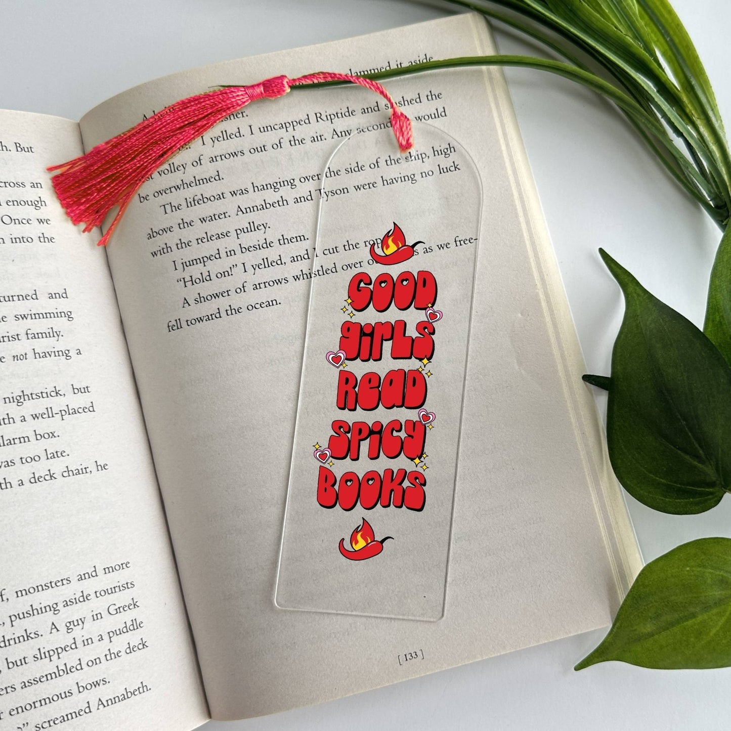 Good Girls Read Spicy Books Acrylic Bookmark