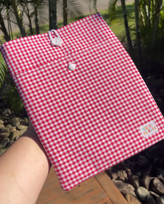 Josie Gingham Book Sleeve