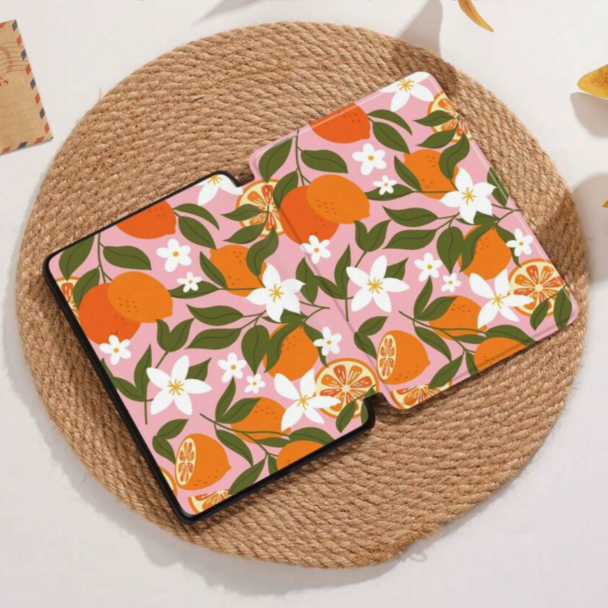 Orange Blossom Kindle Flip Case