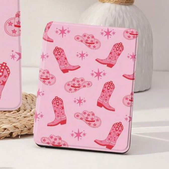 Pink Cowgirl Kindle Flip Case