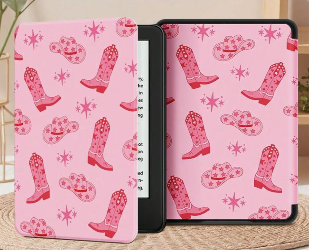 Pink Cowgirl Kindle Flip Case