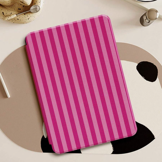 Pink Stripe Kindle Flip Case