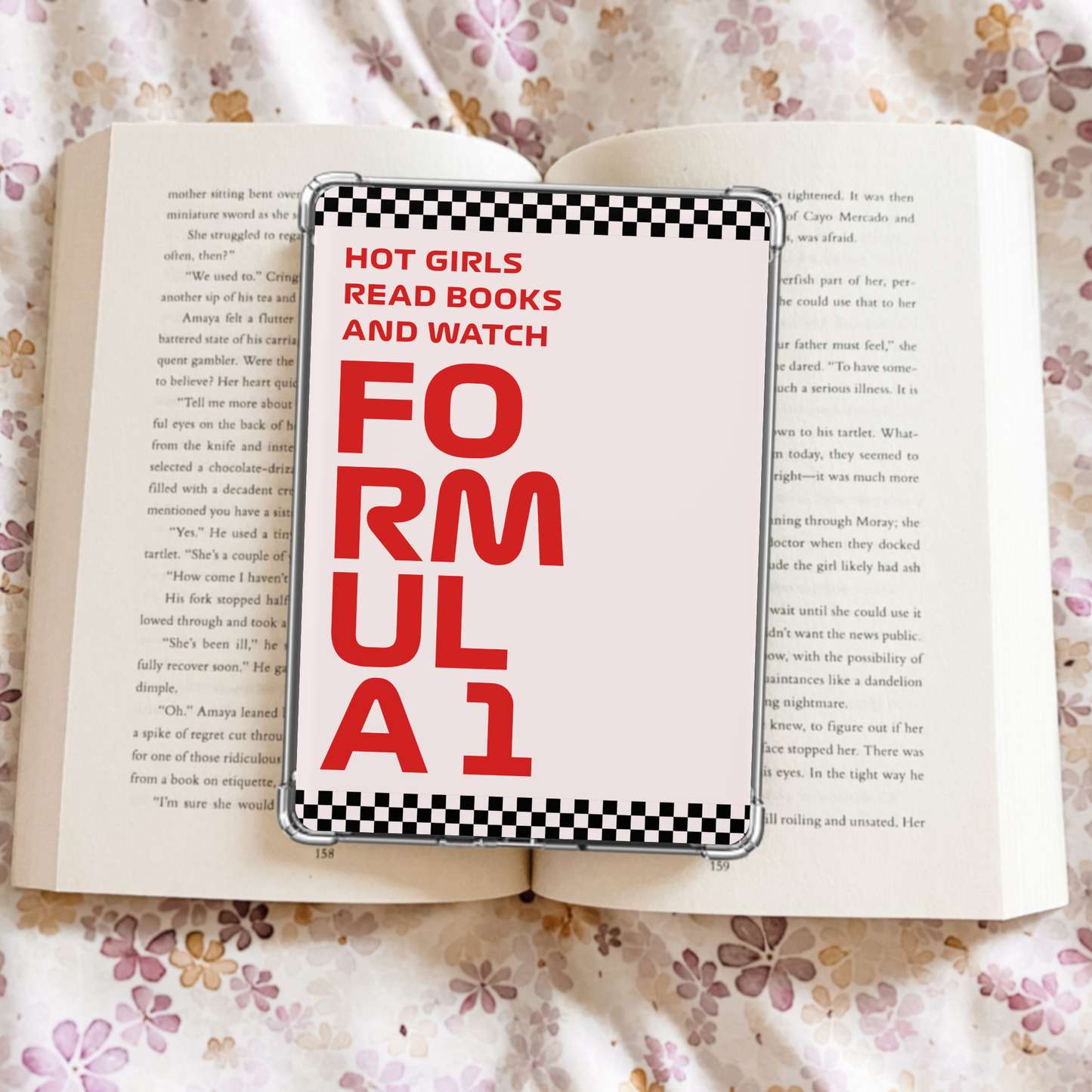 Hot Girls Read Books and Watch F1 Kindle Insert