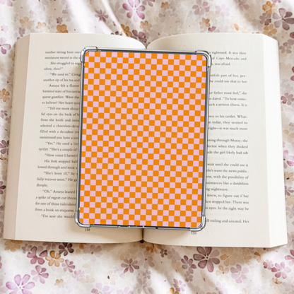 Checkerboard Kindle Insert - Orange