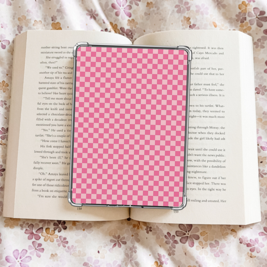 Checkerboard Kindle Insert - Pink
