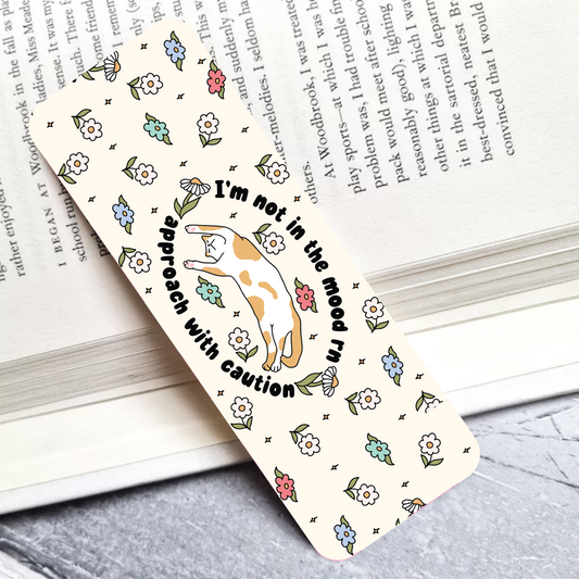 Approach With Caution Laminated Bookmark
