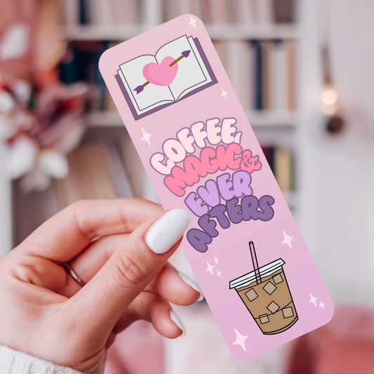 Coffee, Magic & Ever Afters Laminated Bookmark