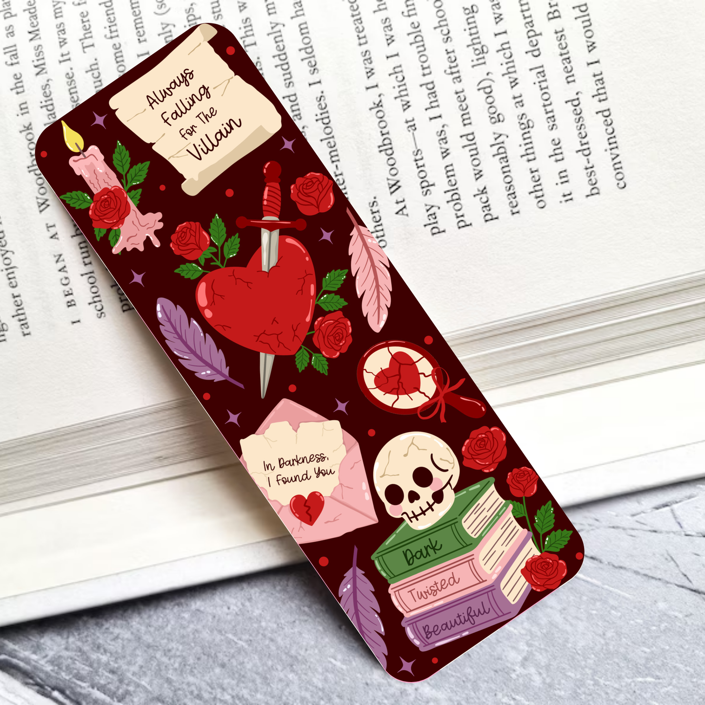 Dark Romance Laminated Bookmark