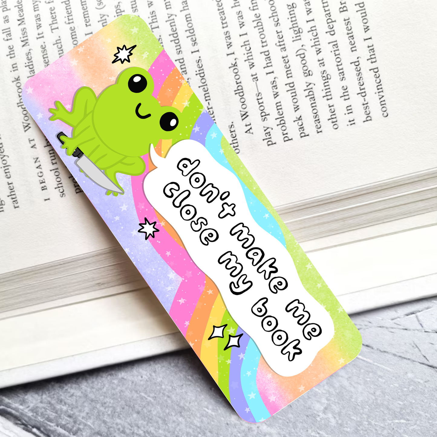 Don't Make Me Laminated Bookmark
