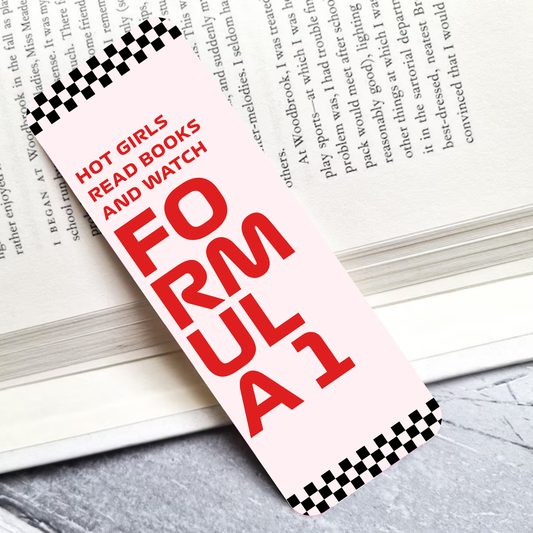Hot Girls Read Books and Watch F1 Laminated Bookmark