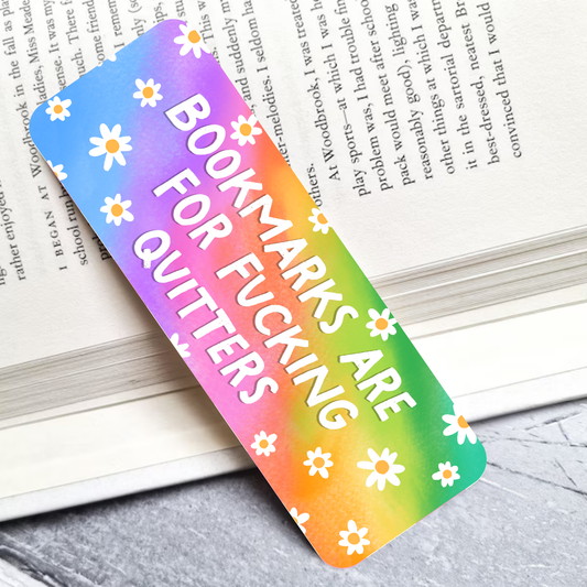 F*cking Quitters Laminated Bookmark