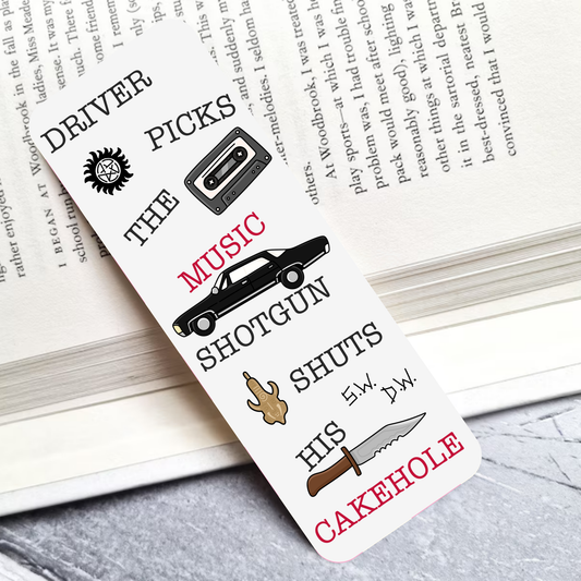 SPN Driver Picks the Music Laminated Bookmark