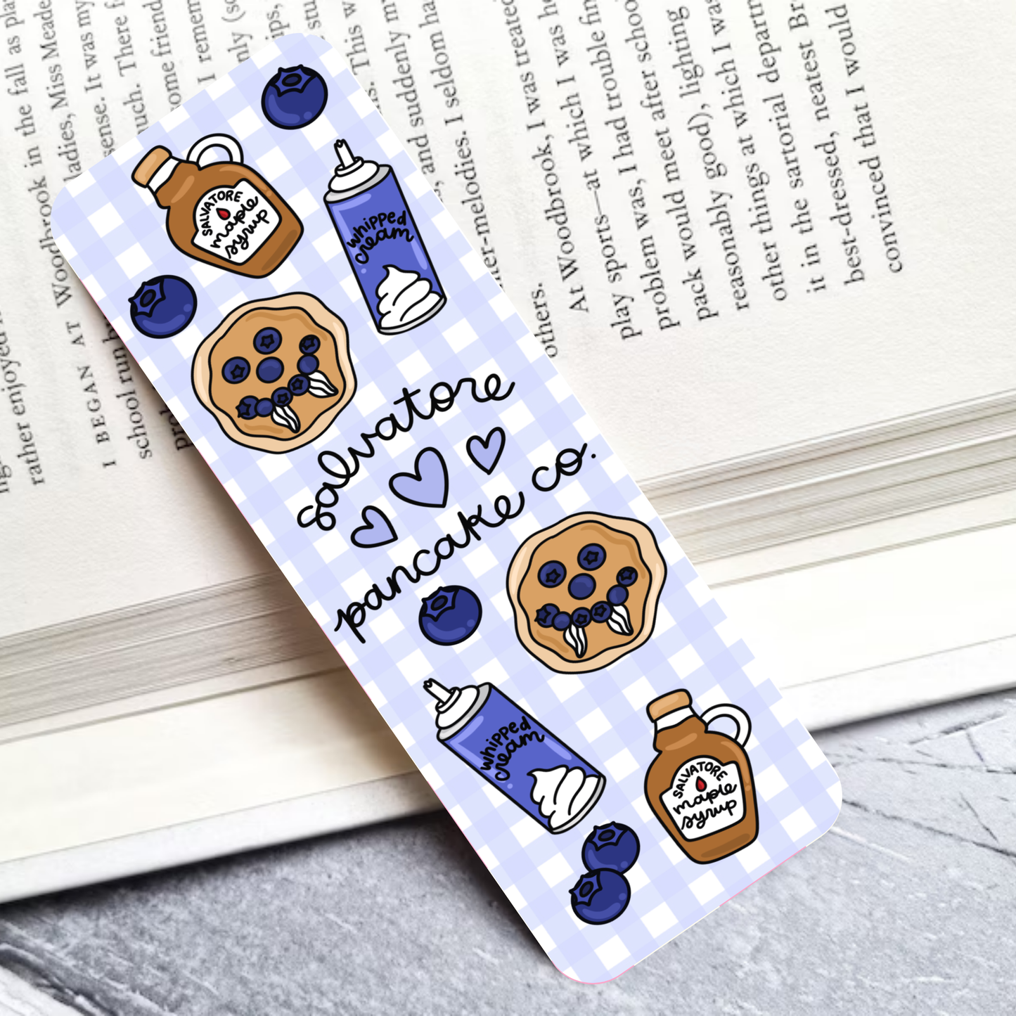 TVD Salvatore Pancakes Co. Laminated Bookmark