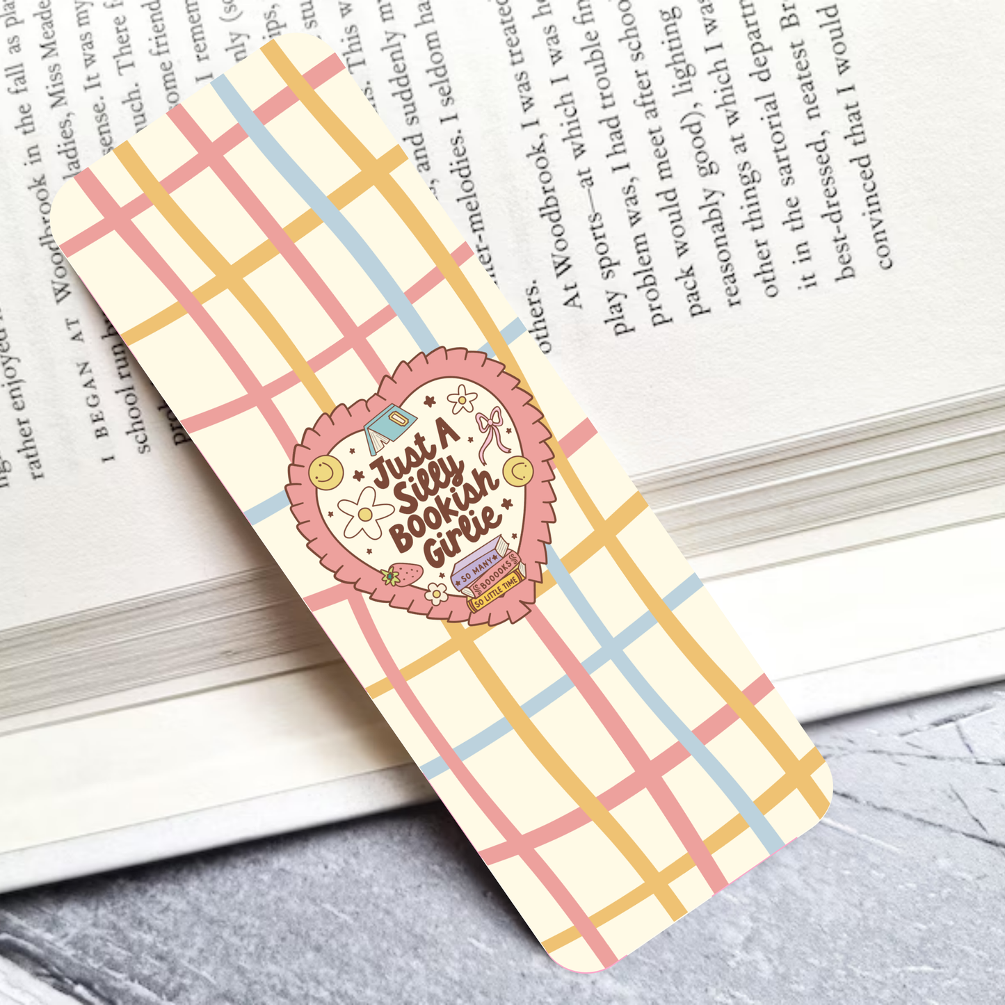 Silly Bookish Girlie Laminated Bookmark