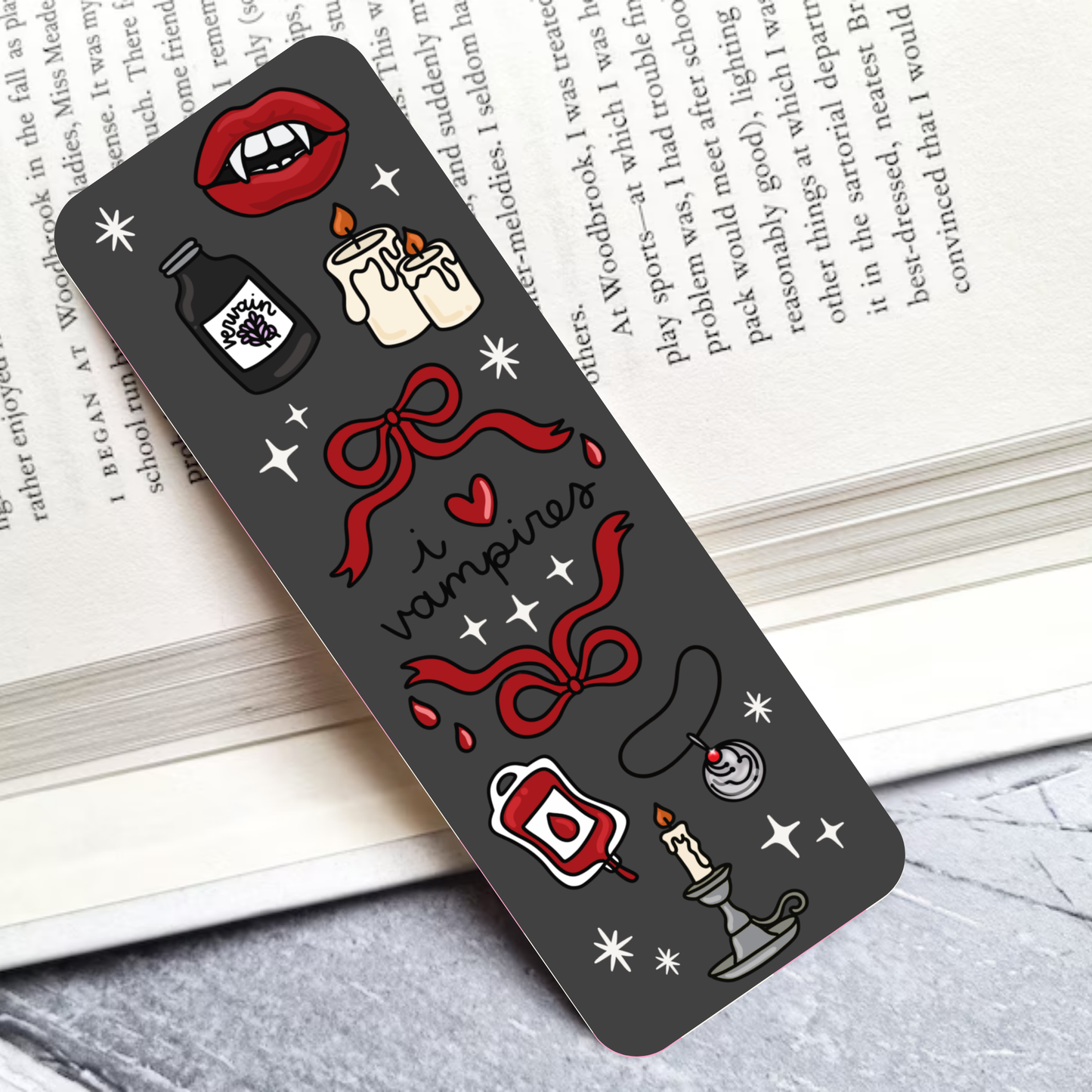 I Love Vampires Laminated Bookmark