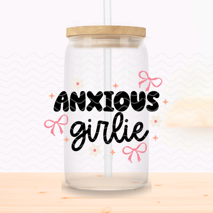 Anxious Girlie Glass Cup