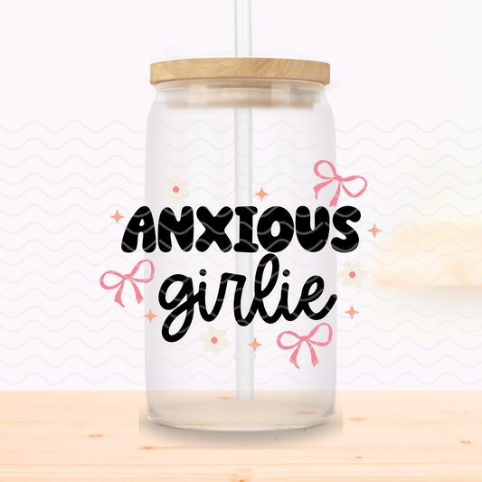 Anxious Girlie Glass Cup