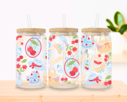 Coquette Blues Glass Cup