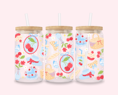 Coquette Blues Glass Cup