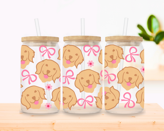 Dilbert Approved – Golden Retriever Glass Cup