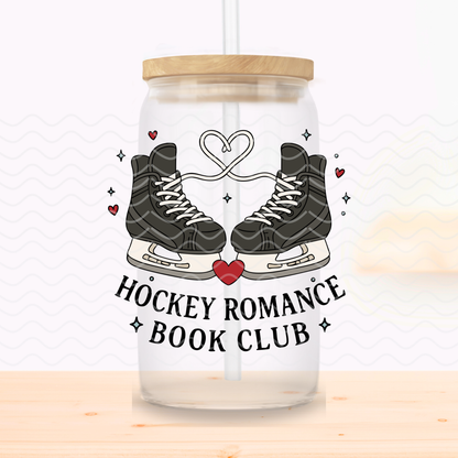 Hockey Romance Book Club Glass Cup