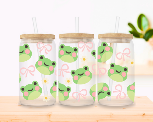 Lil Froggie Friend – Frog Glass Cup