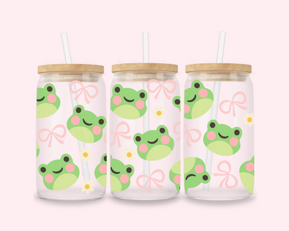Lil Froggie Friend – Frog Glass Cup