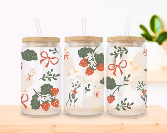 Miss Gooseberry – Strawberry Goose Glass Cup