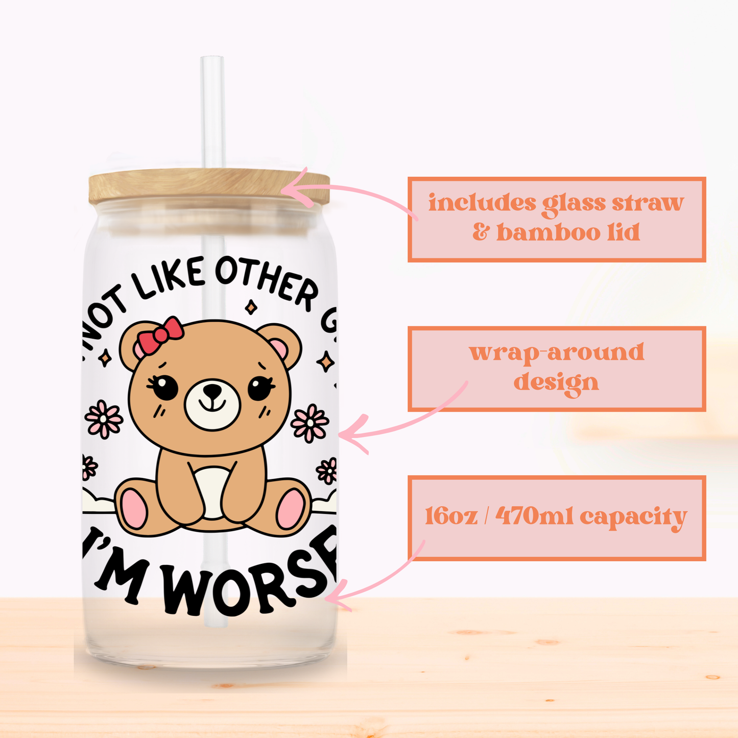 Not Like Other Girls Glass Cup