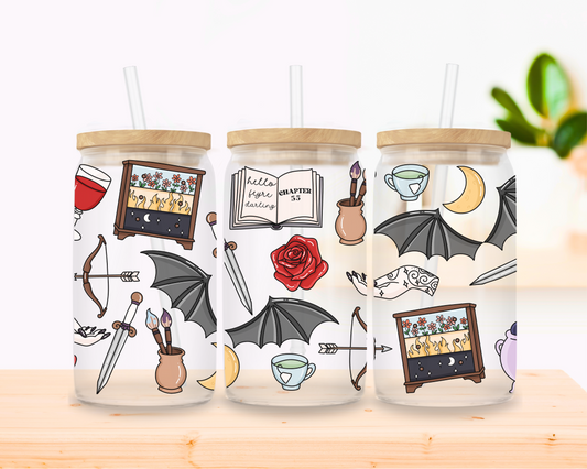 Court of Smut & Wingspan – Fantasy Reader Glass Cup
