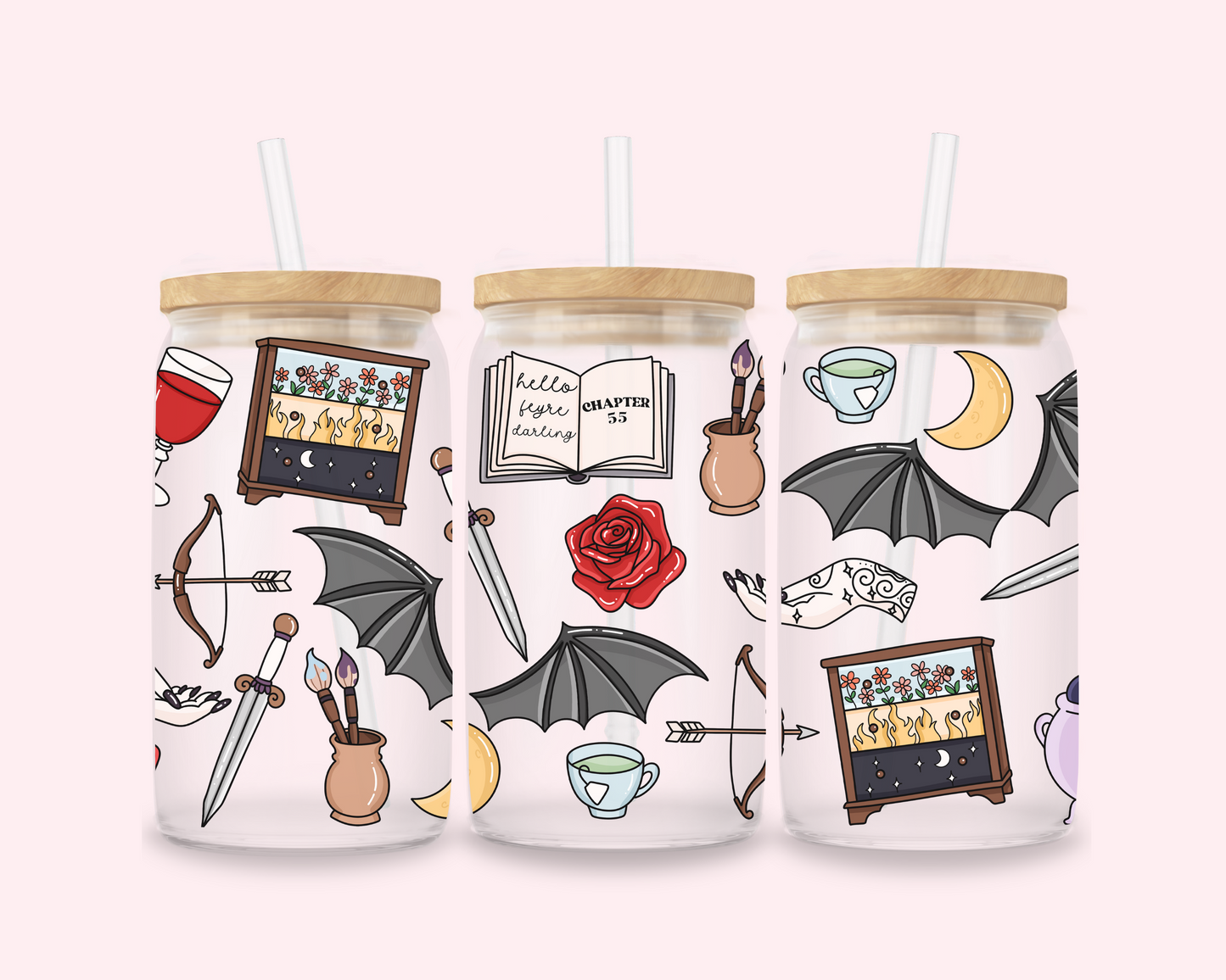 Court of Smut & Wingspan – Fantasy Reader Glass Cup