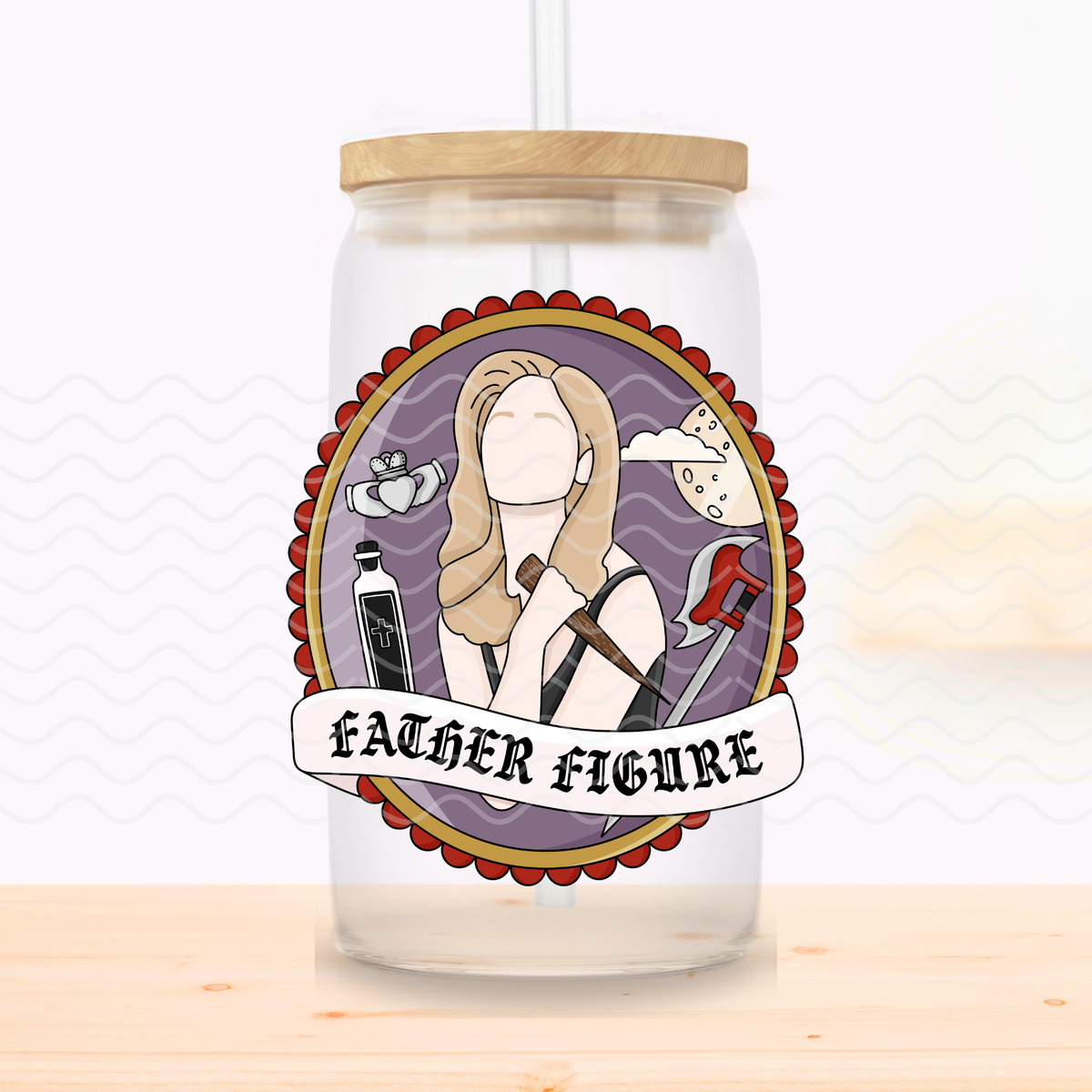 BFY Father Figure Glass Cup