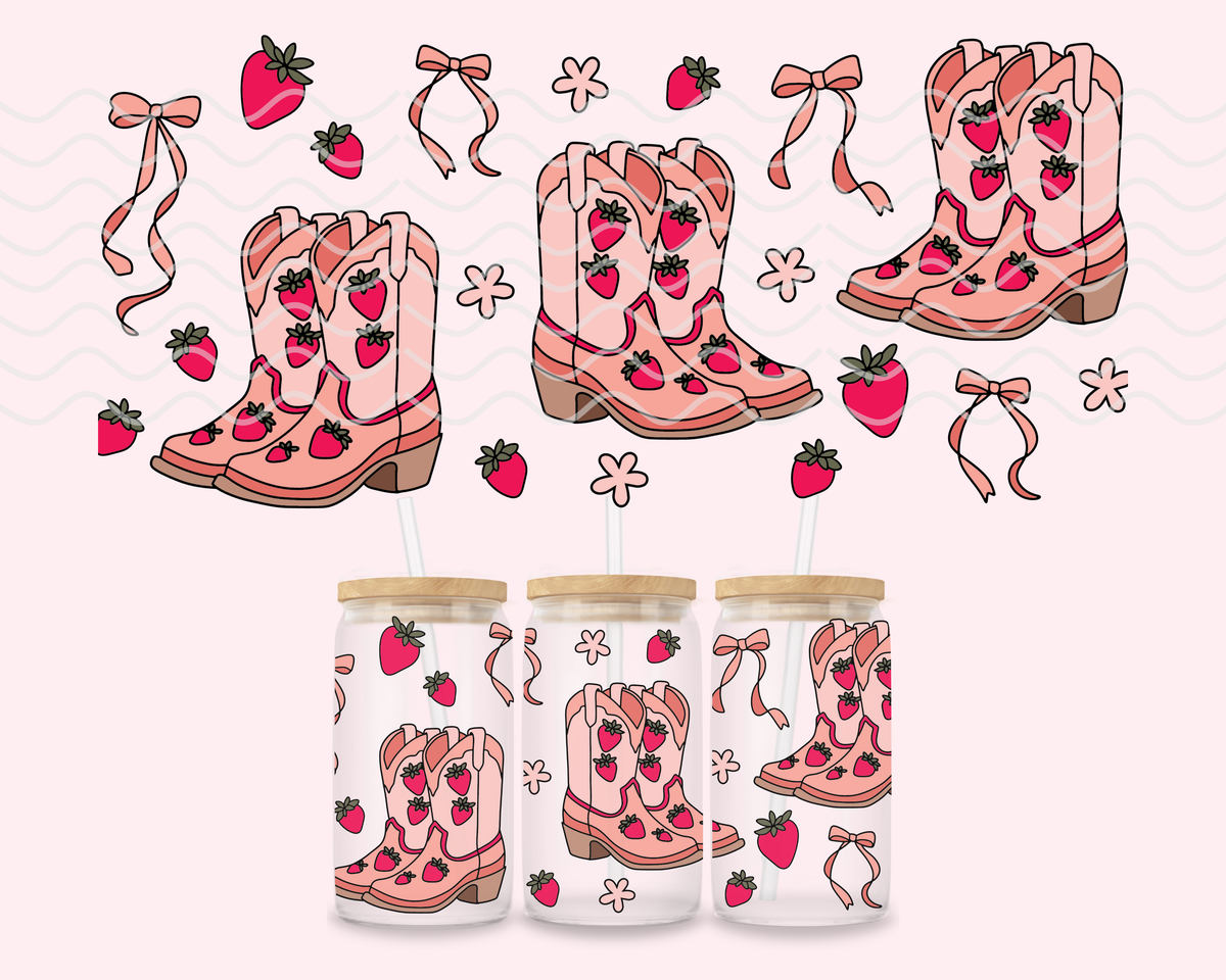 Berry Boots Glass Cup