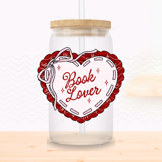 Book Lover Glass Cup