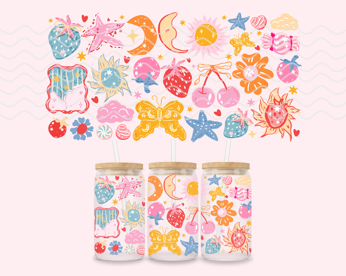 Celestial Summer Glass Cup