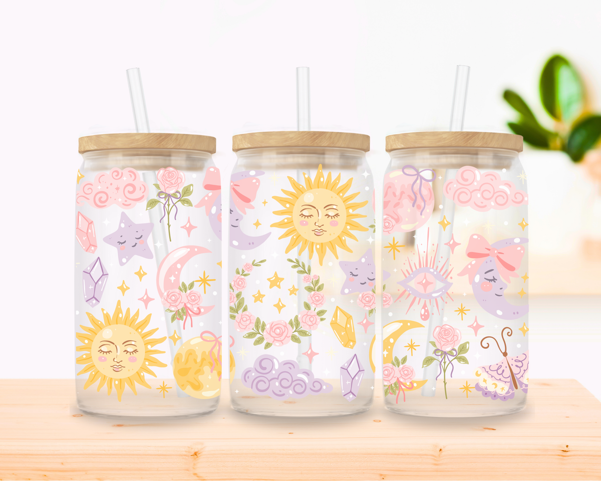 Celestial Whimsy Glass Cup
