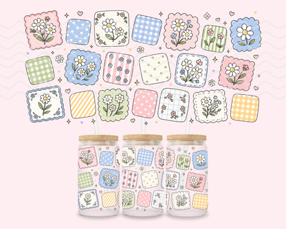 Daisy Patch Glass Cup
