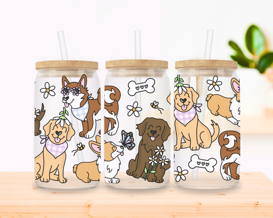 Pups Glass Cup