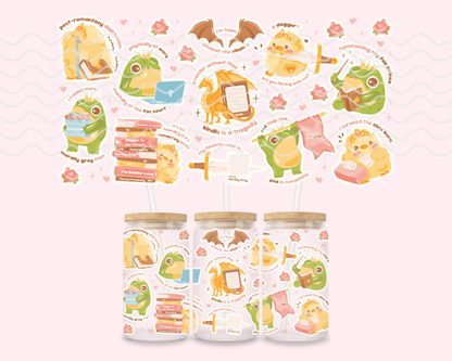 Romantasy Frog Glass Cup