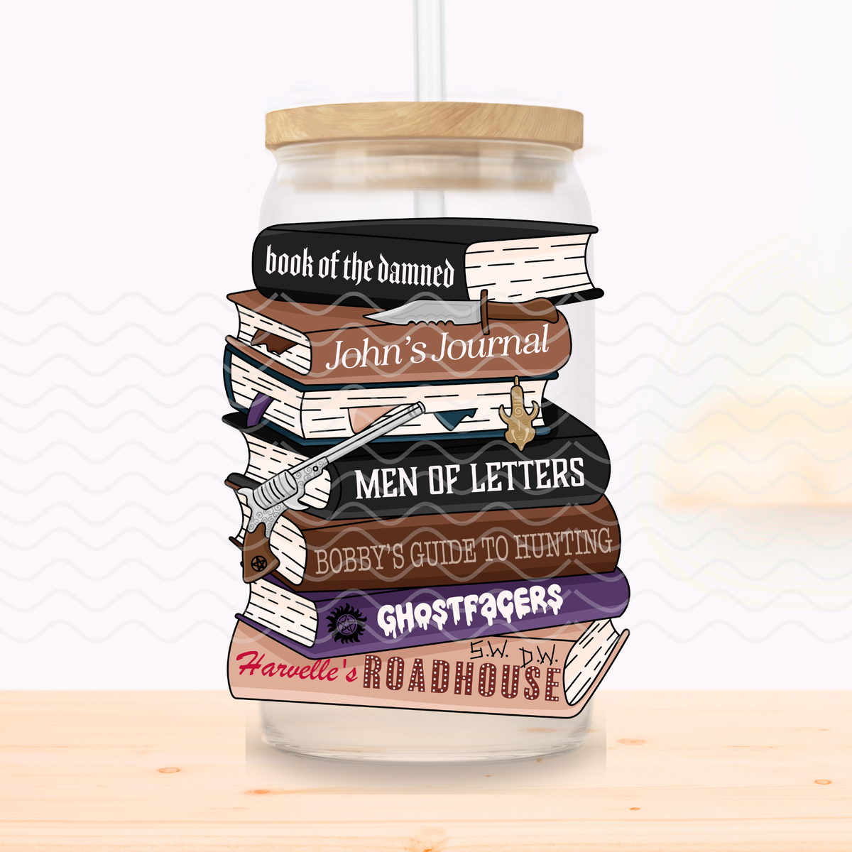 SPN Books Glass Cup