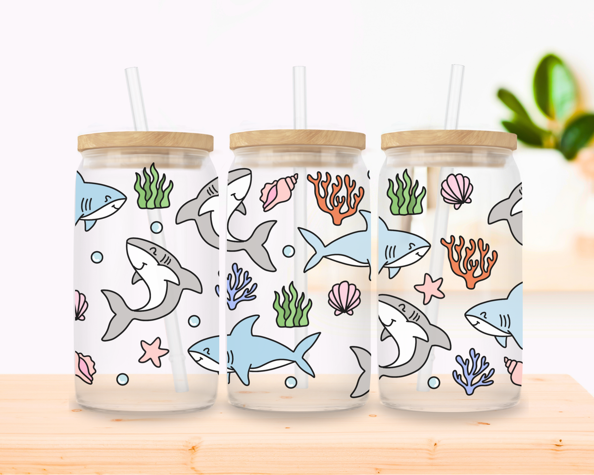 Sharks Glass Cup