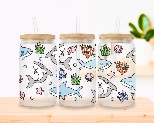 Sharks Glass Cup