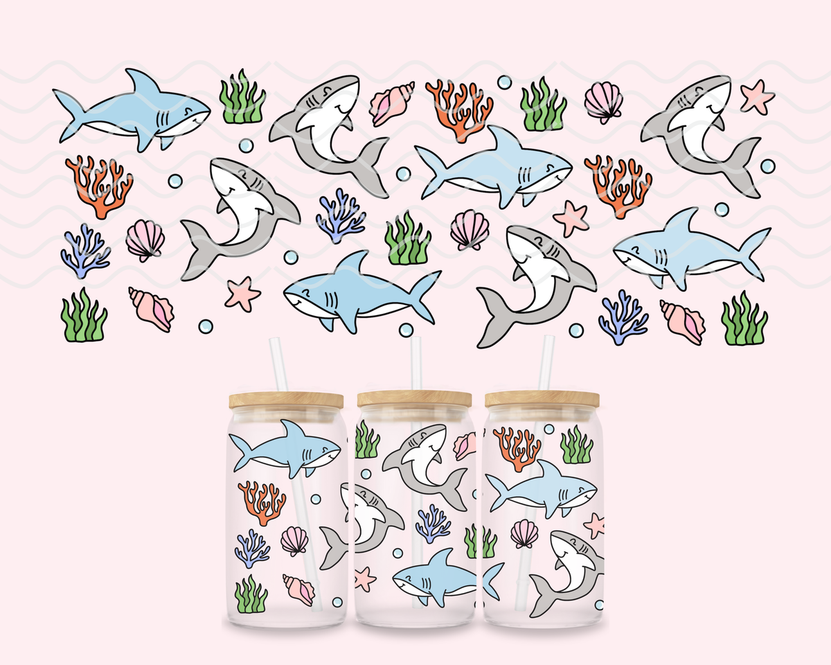 Sharks Glass Cup