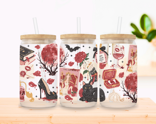Vampire Romance Glass Cup