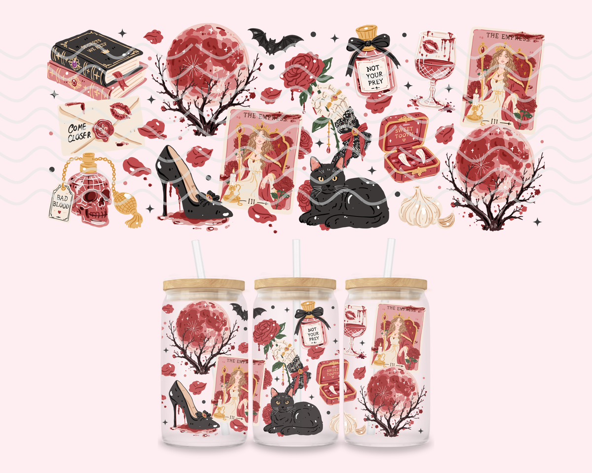 Vampire Romance Glass Cup