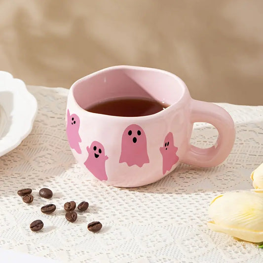 Pink Ghosties Ceramic Mug