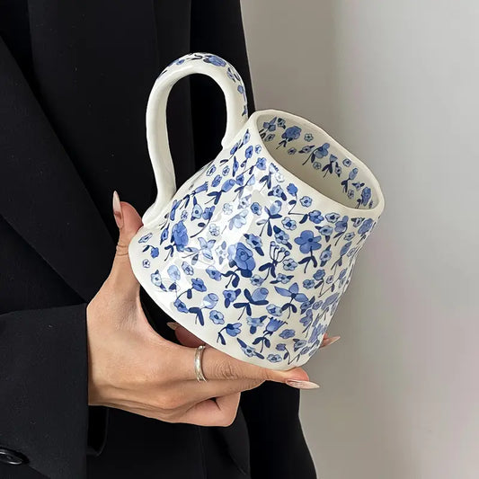 Spring Fling XL Ceramic Mug - Blue